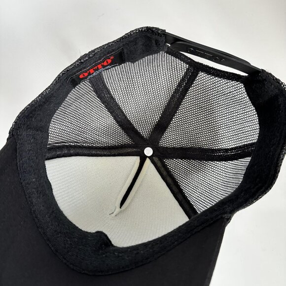 Old English Letter X Trucker Hat w/ Rope Otto Adjustable Snap Back Foam Mesh Cap - Picture 7 of 9